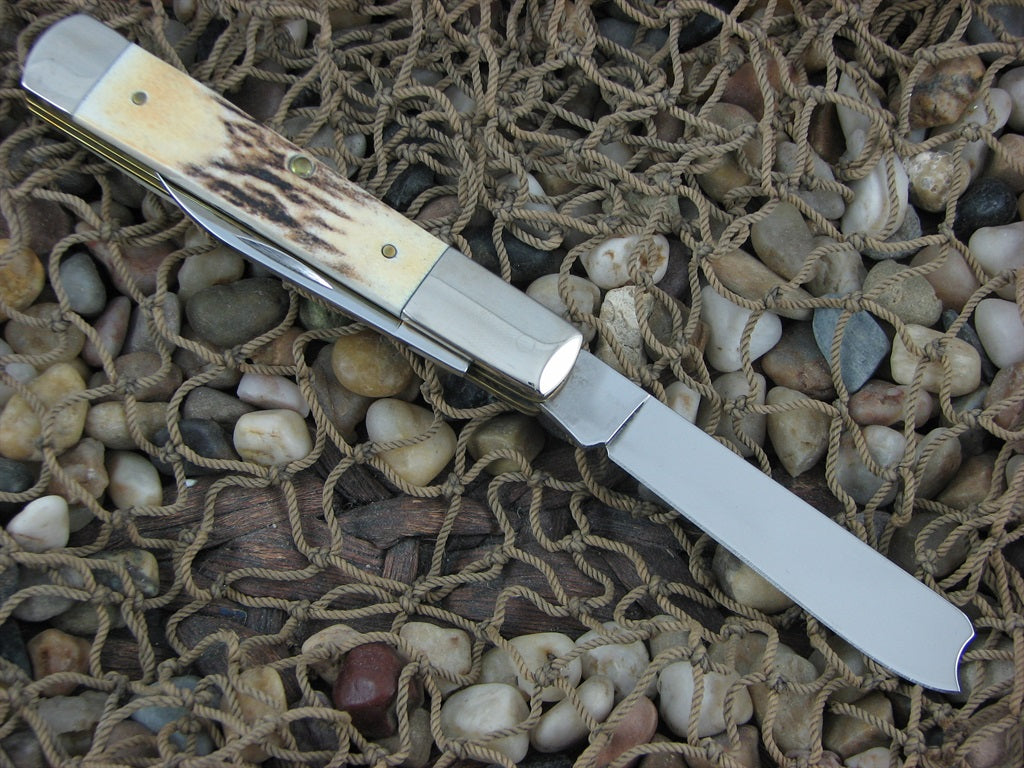 Case Collectors Club 2006 Burnt Stag Razor with TruSharp steel 52005RAZ 07539