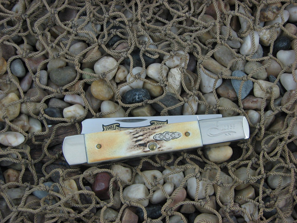 Case Collectors Club 2006 Burnt Stag Razor with TruSharp steel 52005RAZ 07539