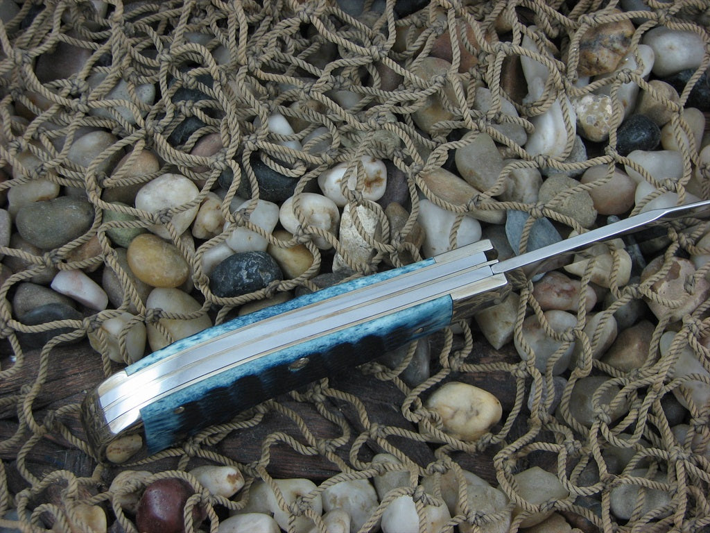 Case Collectors Club 2005 Mediterranean Blue Bone Saddlehorn with TruSharp steel 62110 07506