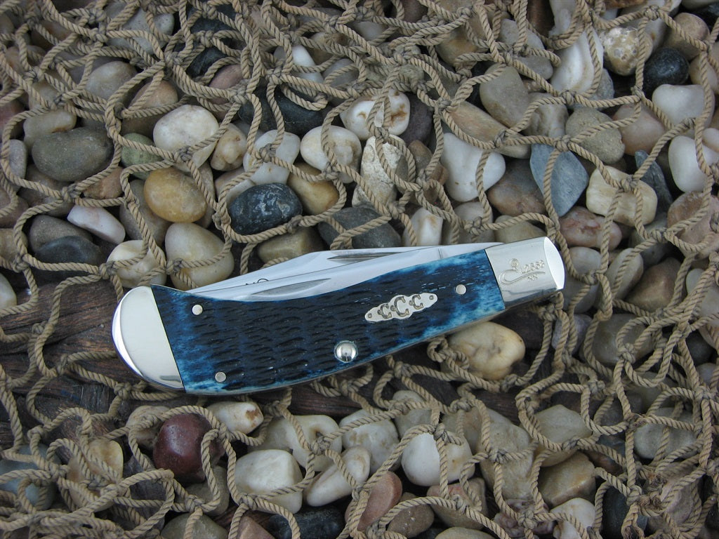 Case Collectors Club 2005 Mediterranean Blue Bone Saddlehorn with TruSharp steel 62110 07506