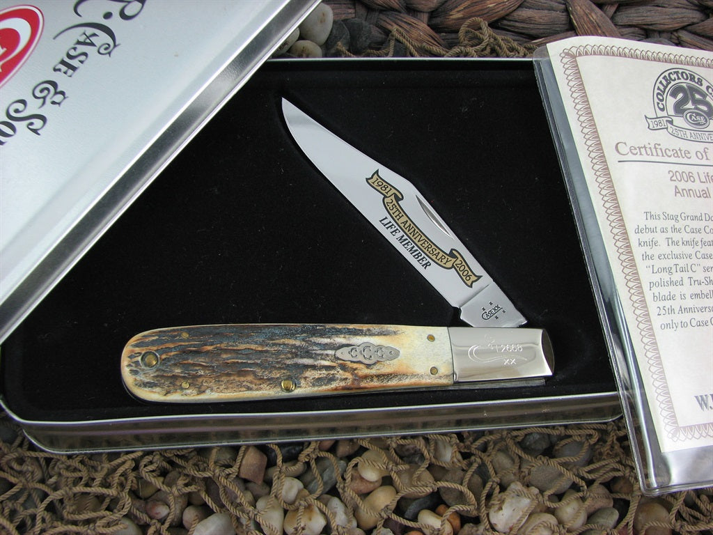 Case Collectors Club 2006 Burnt Stag Grandaddy Barlow with TruSharp steel 5143 07540