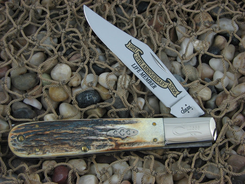 Case Collectors Club 2006 Burnt Stag Grandaddy Barlow with TruSharp steel 5143 07540