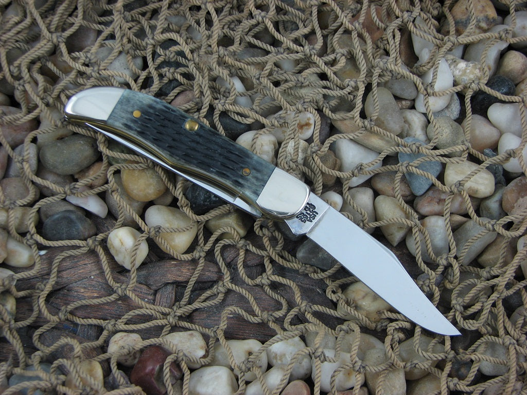Case Collectors Club 2000 Moss Green Bone Pocket Hunter with TruSharp steel 62165 01564
