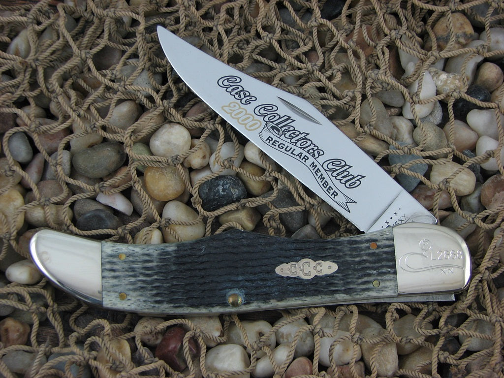Case Cutlery 2000 Moss Green Bone Folding Hunter with TruSharp steel 6165 CA01563