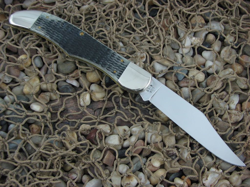 Case Cutlery 2000 Moss Green Bone Folding Hunter with TruSharp steel 6165 CA01563