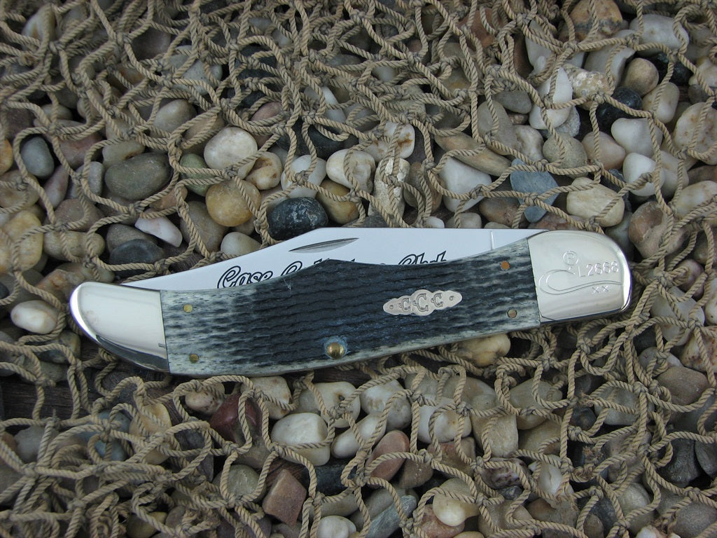 Case Cutlery 2000 Moss Green Bone Folding Hunter with TruSharp steel 6165 CA01563