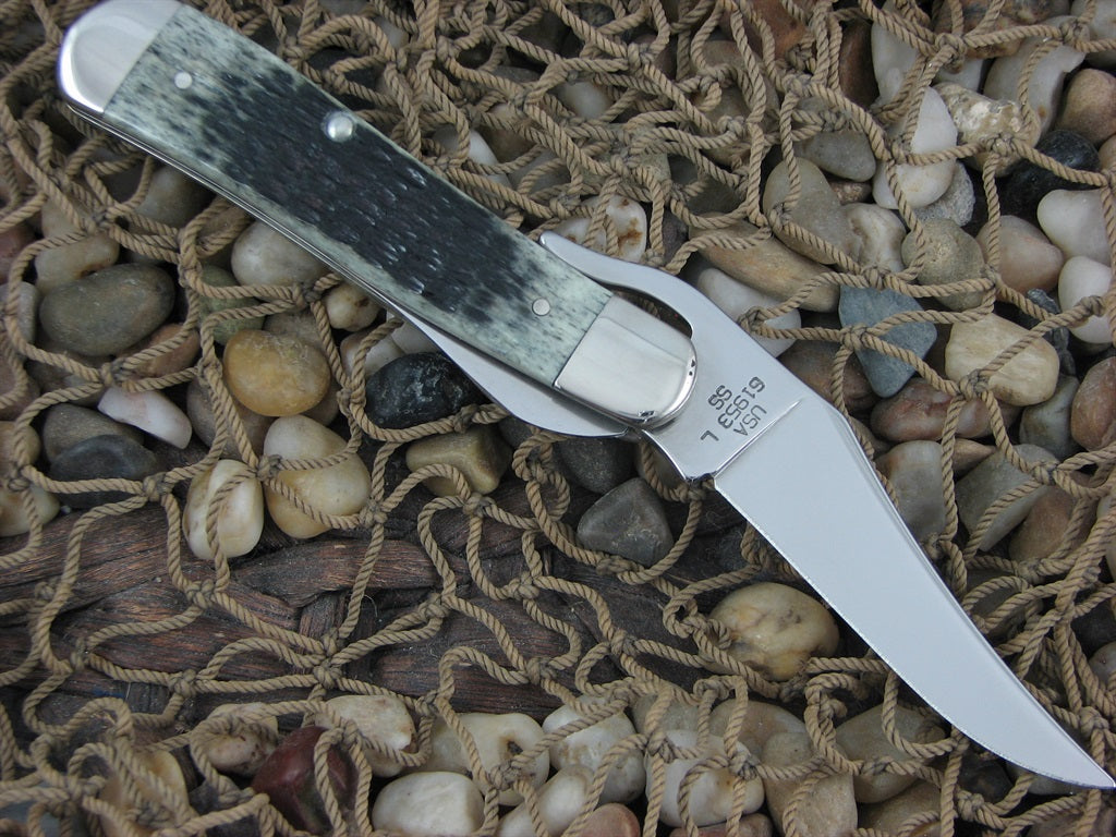 Case Collectors Club 2001 Moss Green Bone Russlock with TruSharp steel 61953L 01547