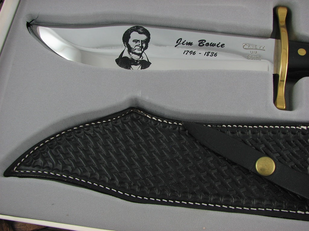 Case Cutlery 1986 Jim Bowie Polished Stainless Black Composite 00311