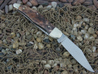 Boker Cutlery German Brown Appaloosa Bone Folding Hunter with Carbon steel Model 2020 112020BK