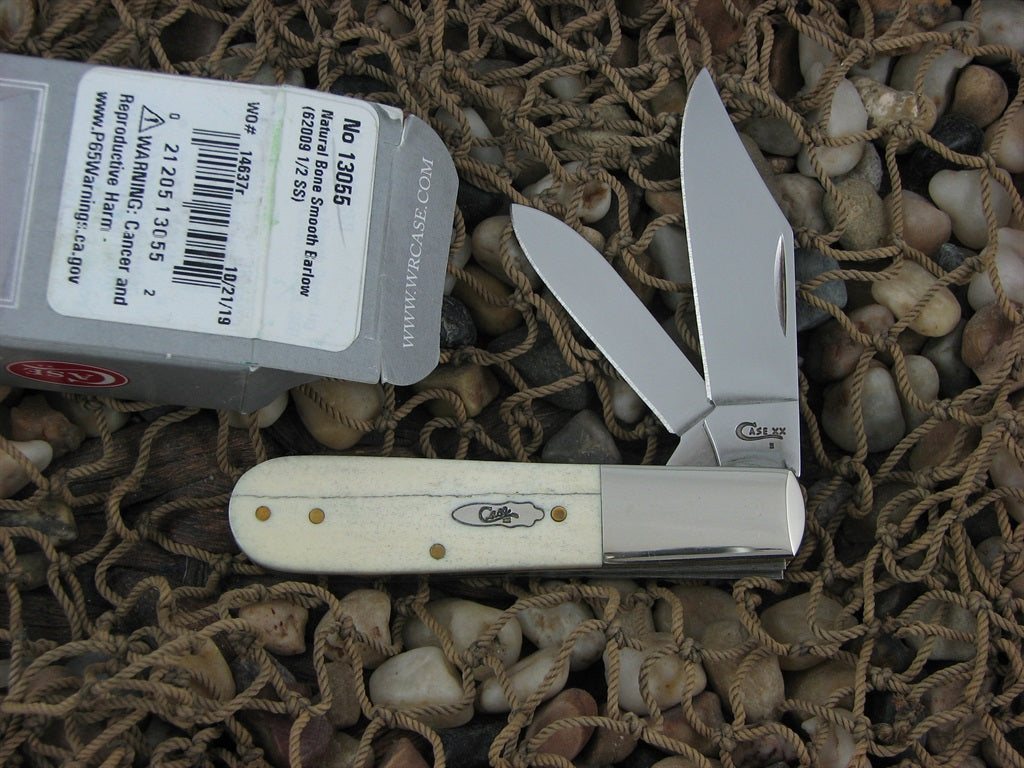 Case XX Cutlery 2019 Smooth Natural Bone Barlow with TruSharp steel 62009 1/2 13055 NM