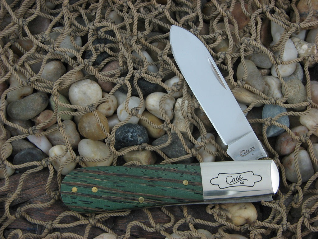 Case XX Cutlery 2019 Green Zebra Wood Barlow with TruSharp steel 71009 70522