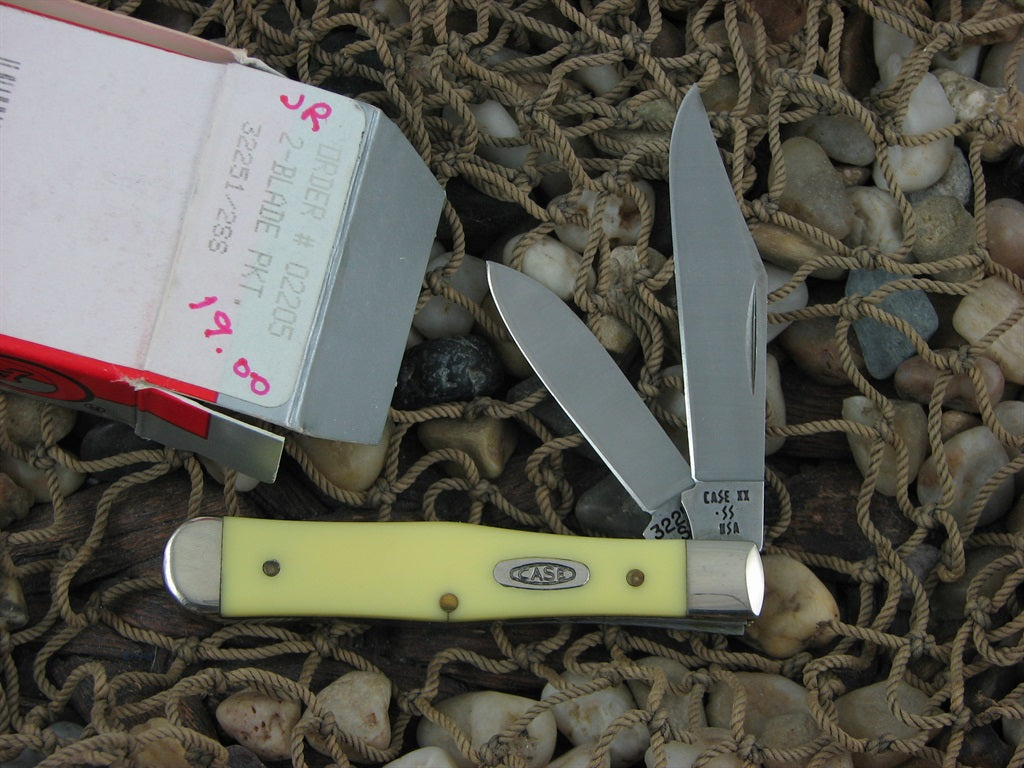 Case Cutlery 1989 Yellow Composite Small Coke Bottle with TruSharp steel 3225 1/2 02205 NM