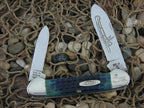 Case Cutlery 1990 Blue Jigged Bone Canoe with TruSharp steel 62131 