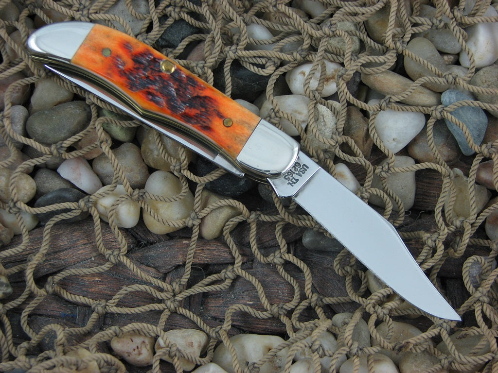 Case Cutlery 2000 Autumn Peachseed Bone Pocket Hunter with TruSharp steel 62165