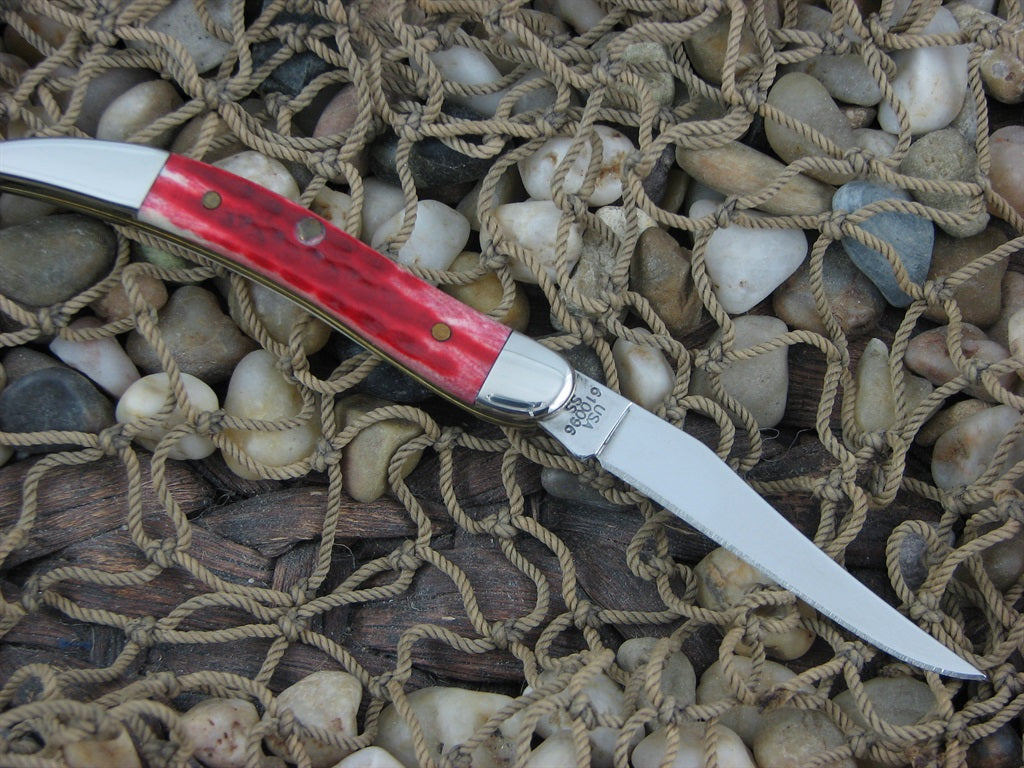Case Cutlery 2005 Pocket Red Bone Tiny Toothpick with TruSharp steel 610096
