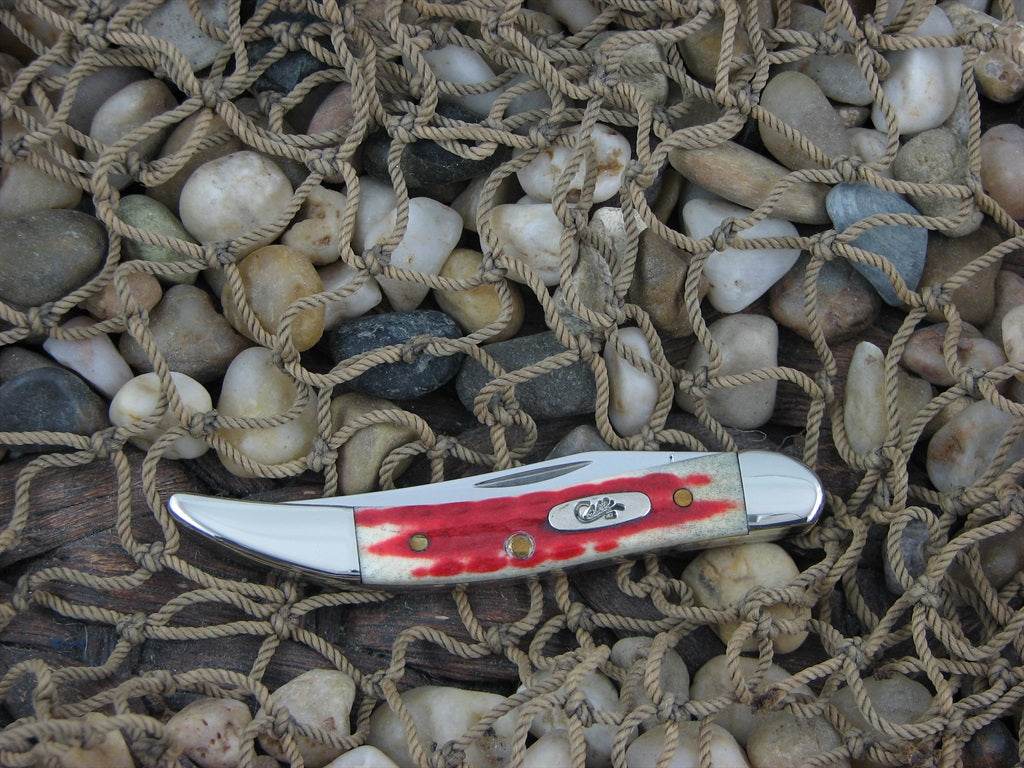 Case Cutlery 2005 Pocket Red Bone Tiny Toothpick with TruSharp steel 610096