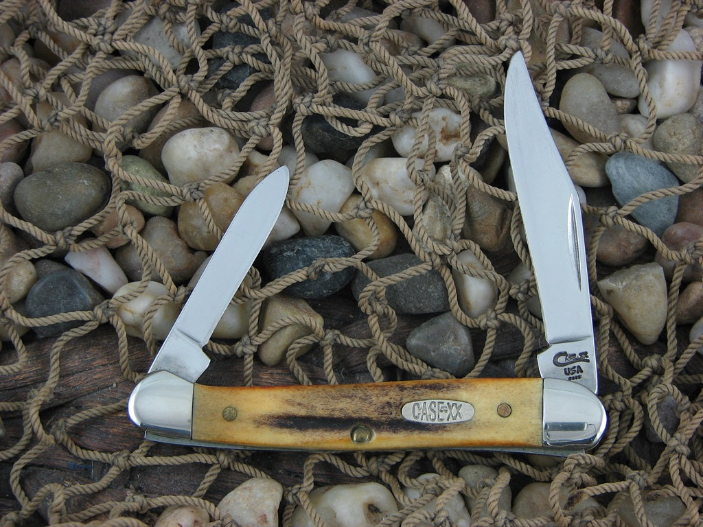 Case Cutlery 1996 Burnt Stag Small Copperhead with TruSharp steel 52109x 
