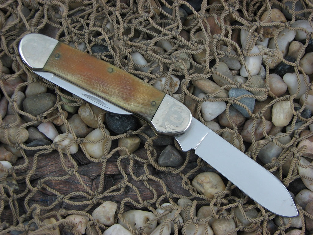 Case Cutlery 1989 Sheep Horn Canoe with TruSharp steel 62131