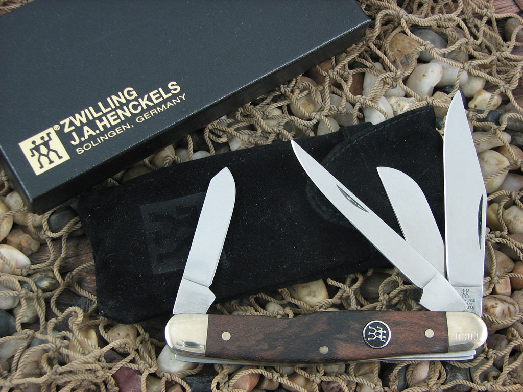 Henckels Cutlery  Walnut Wood Stockman with Stainless steel Model 25 HK25GSW