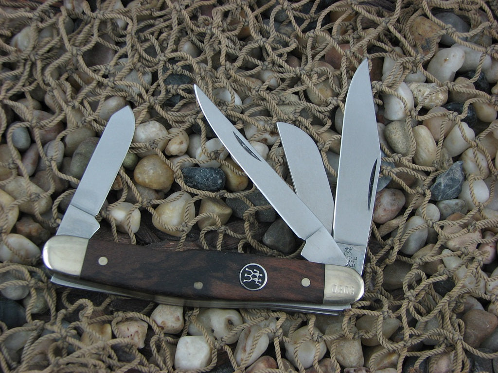 Henckels Cutlery Walnut Wood 4 Blade Stockman with Stainless steel Model 25 HK25GSW