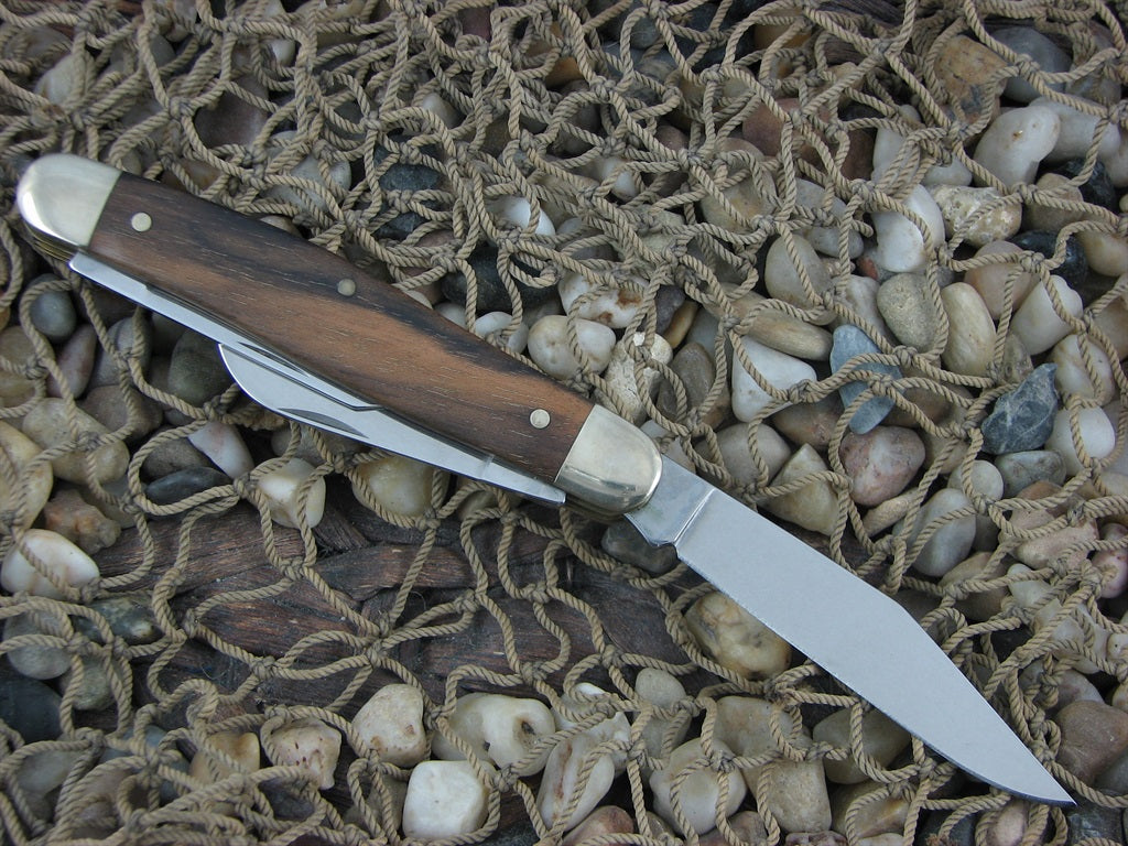 Henckels Cutlery Walnut Wood 4 Blade Stockman with Stainless steel Model 25 HK25GSW