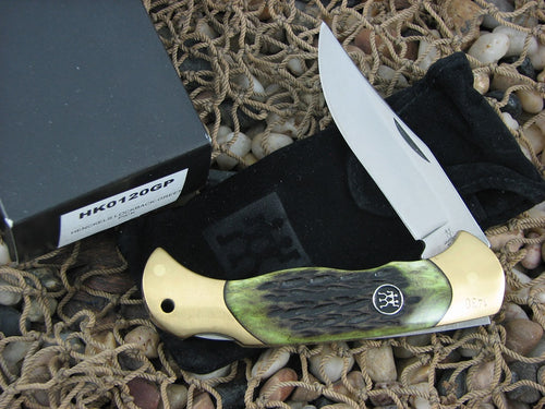 Henckels Cutlery  Green Pick Bone Lockback with Stainless steel Model 120 HK0120GP