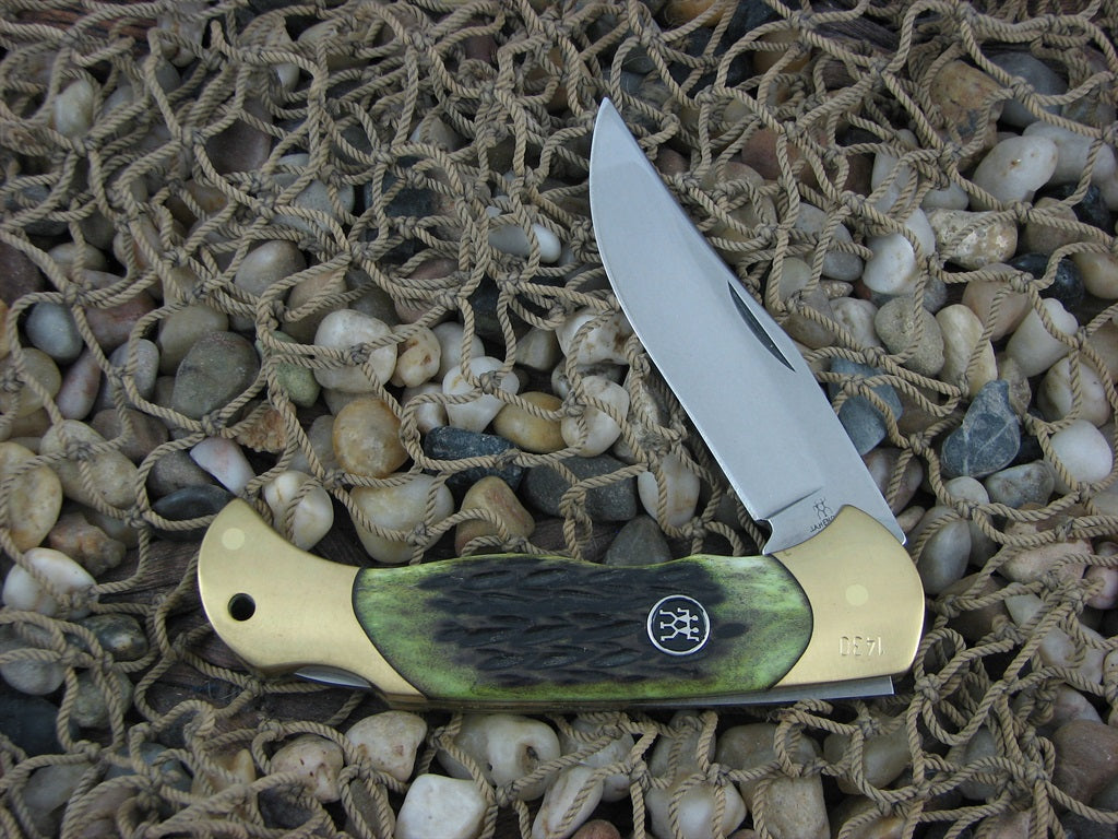 Henckels Cutlery  Green Pick Bone Lockback with Stainless steel Model 120 HK0120GP