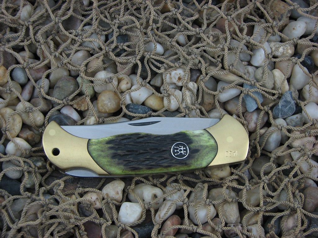 Henckels Cutlery  Green Pick Bone Lockback with Stainless steel Model 120 HK0120GP