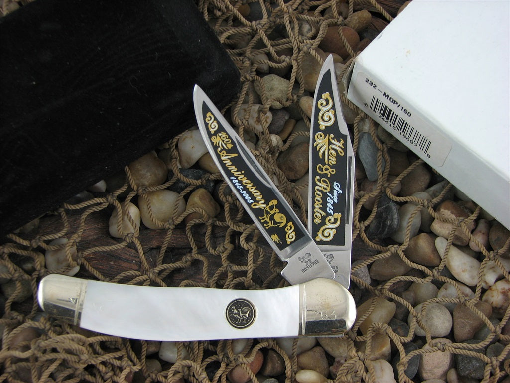 Hen & Rooster Cutlery 2005 Genuine Pearl Copperhead with Stainless steel Model 232MOP 212MOP160