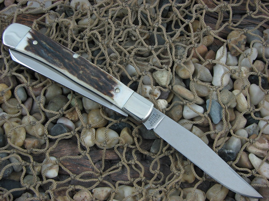 Hen & Rooster Cutlery 2005 Deer Stag Trapper with Stainless steel Model 312DS