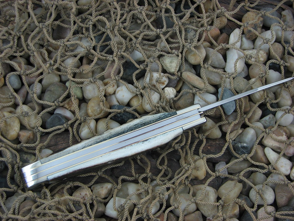 Hen & Rooster Cutlery 2005 Deer Stag Trapper with Stainless steel Model 312DS