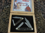Hen & Rooster Cutlery  Green Jigged Bone Stockman with Stainless steel Model Set HRFS1