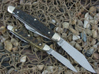 Hen & Rooster Cutlery  Green Jigged Father and Son Set HRFS1