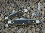 Hen & Rooster Cutlery  Green Jigged Father and Son Set HRFS1