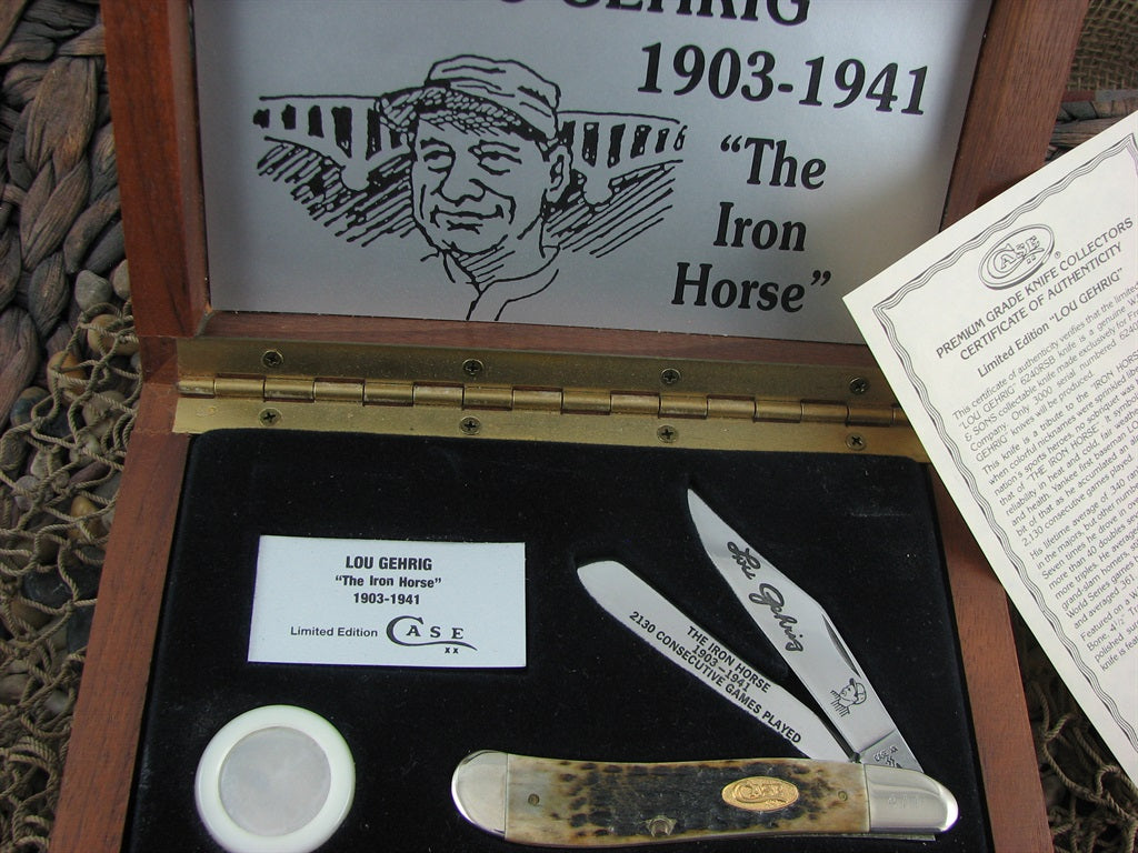 Case Cutlery 1989 Green Jigged Bone Dogleg Trapper with TruSharp steel G6240 