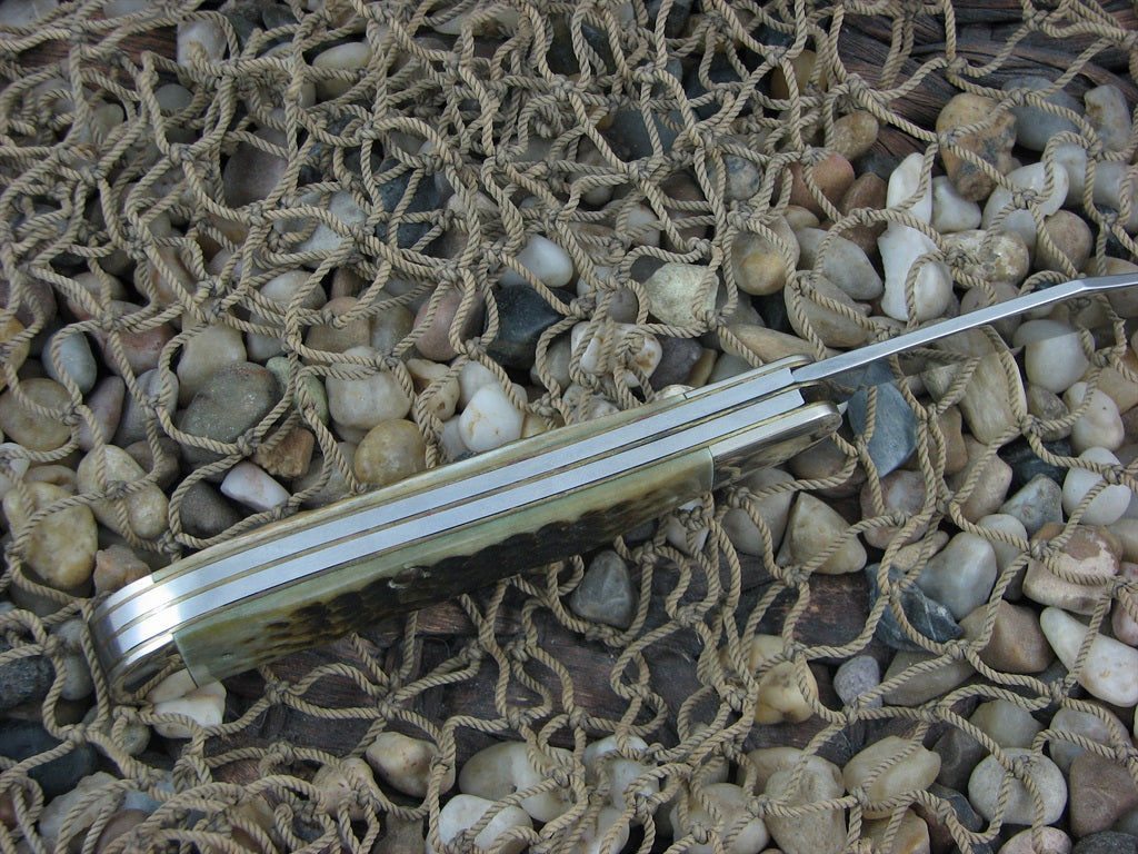Case Cutlery 1989 Lou Gehrig Green Jigged Bone Dogleg Trapper with TruSharp steel G6240