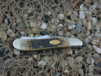 Case Cutlery 1989 Lou Gehrig Green Jigged Bone Dogleg Trapper with TruSharp steel G6240