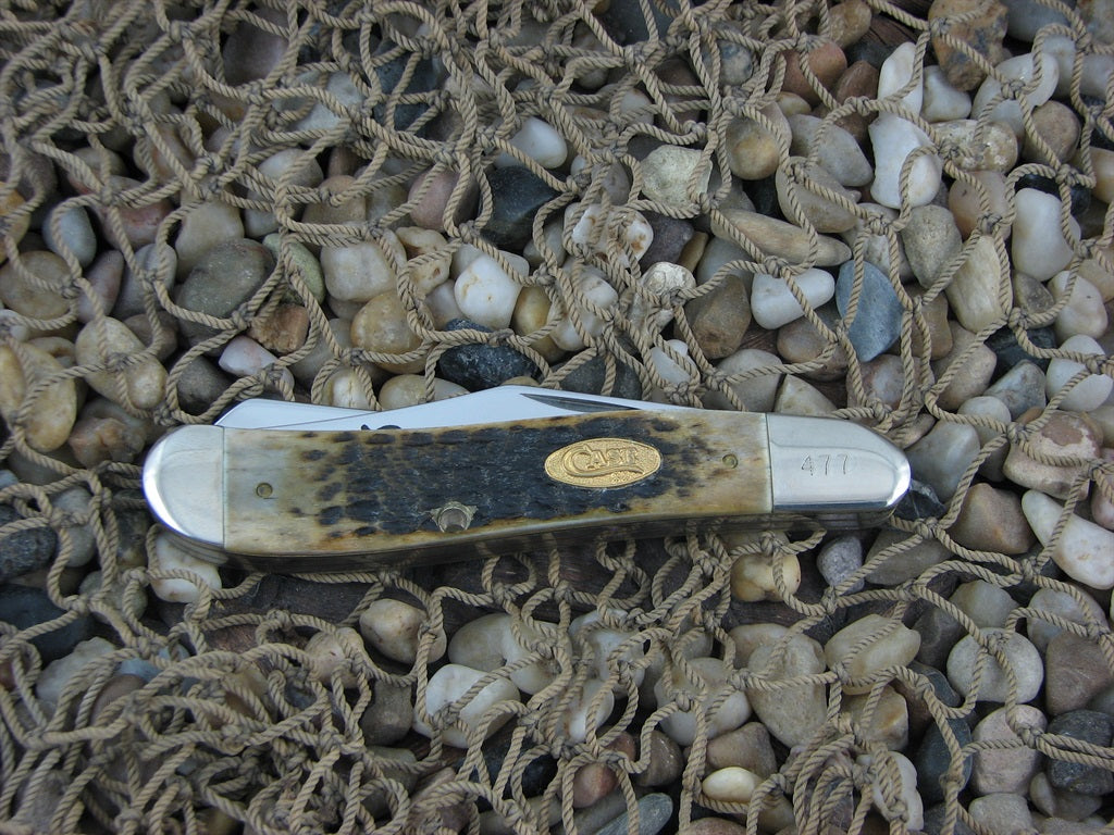 Case Cutlery 1989 Lou Gehrig Green Jigged Bone Dogleg Trapper with TruSharp steel G6240