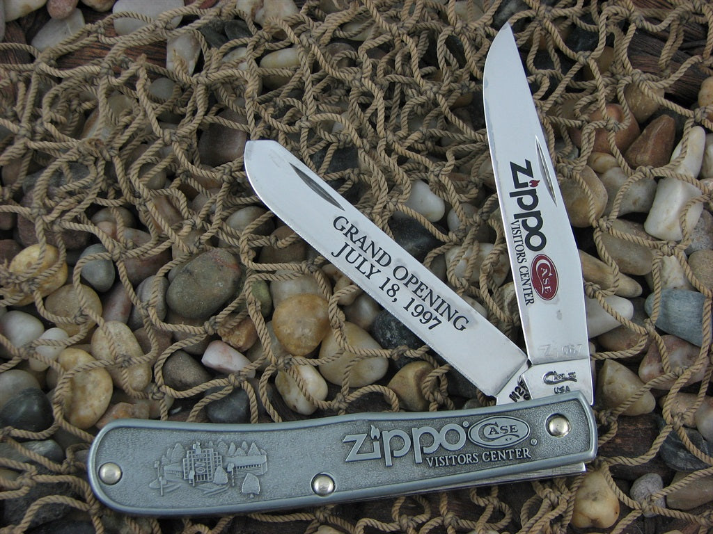 Case Cutlery Zippo Visitors Center 1997 Pewter Trapper with TruSharp steel R254