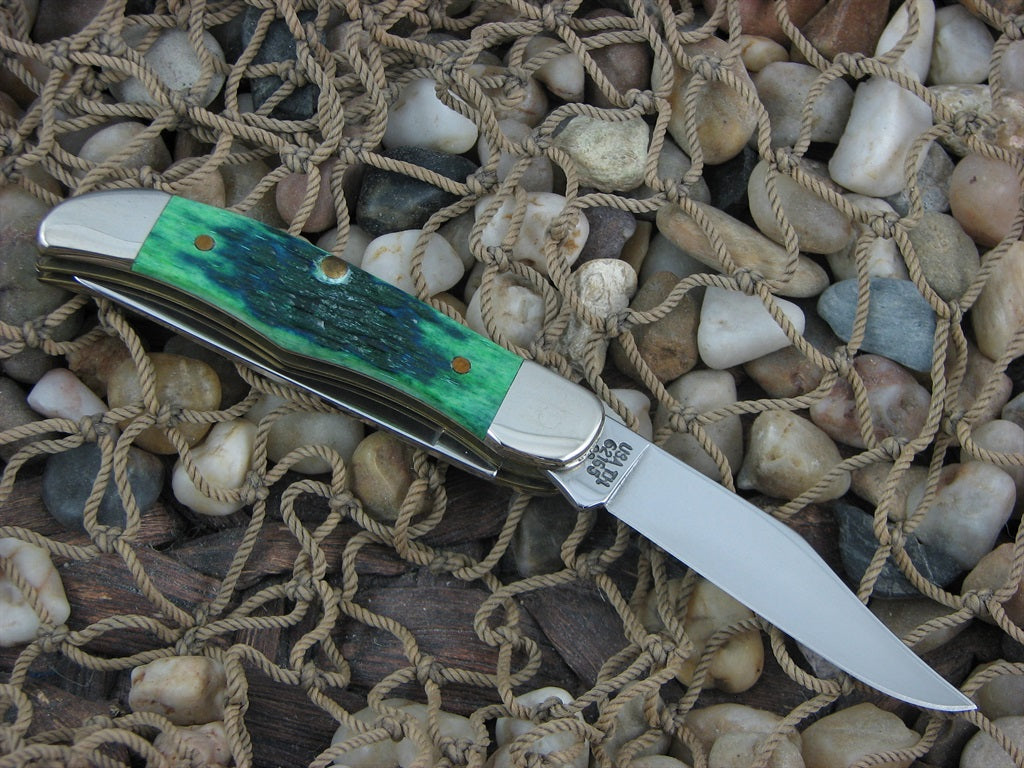 Case XX 2001 Kentucky Bluegrass Bone Pocket Hunter with TruSharp steel TH62165 10074