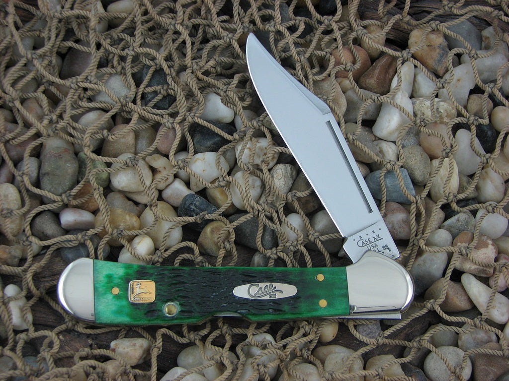 Case XX 2000 John Deere Green Bone Copperlock with TruSharp steel 61549L 95990