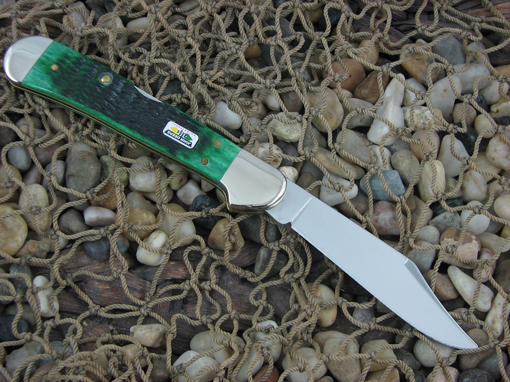 Case XX 2000 John Deere Green Bone Copperlock with TruSharp steel 61549L 95990