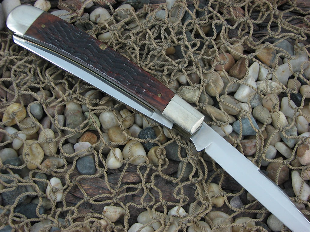 Case XX 1982 CCC Brown Jigged Bone Banana Trapper with TruSharp steel 6251