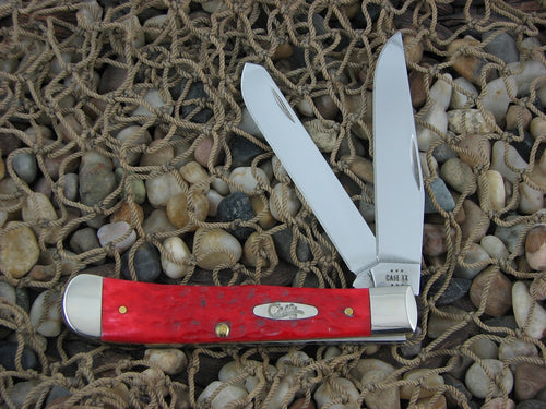 Case Cutlery 2024 Dark Red Bone Trapper with TruSharp steel 6254 00646