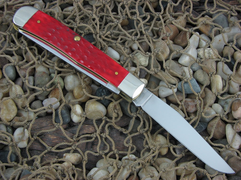 Case Cutlery 2024 Dark Red Bone Trapper with TruSharp steel 6254 00646
