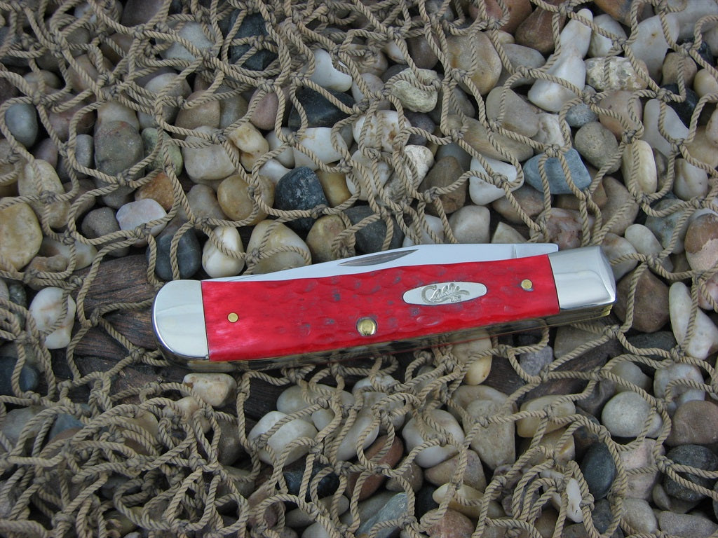 Case Cutlery 2024 Dark Red Bone Trapper with TruSharp steel 6254 00646