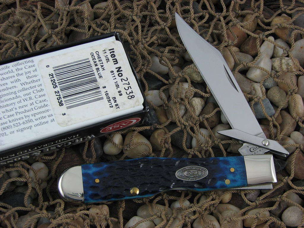 Case Collectors Club 2012 Ocean Blue Bone Cheetah with TruSharp steel 6111.5L 27538