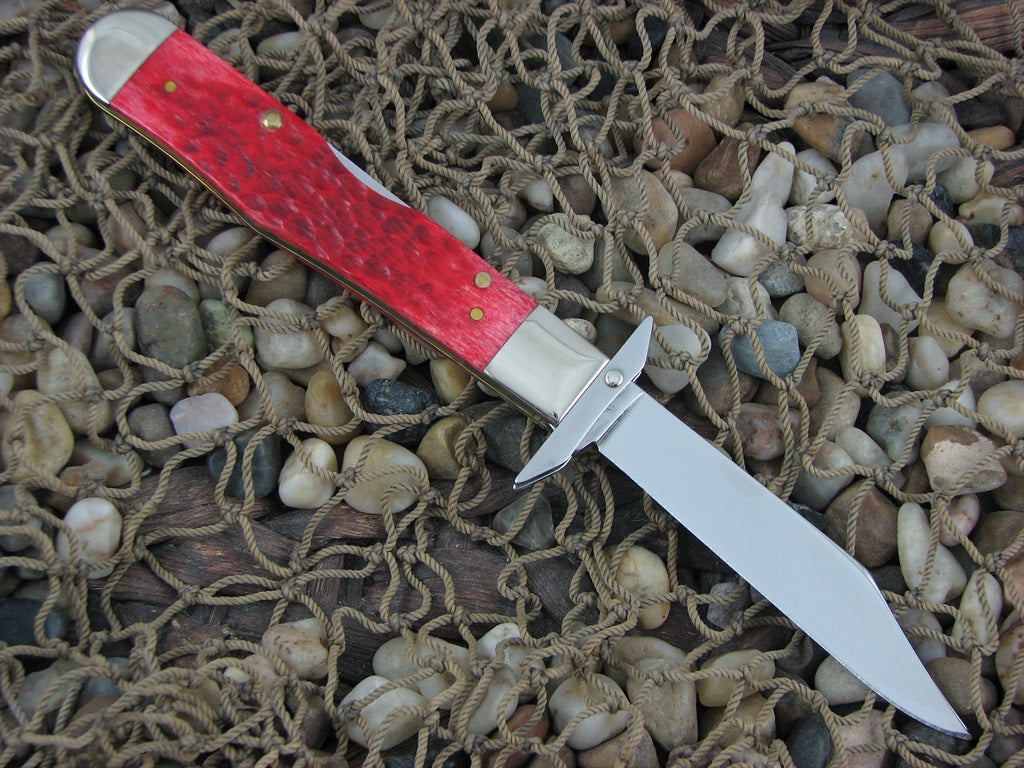 Case XX 2002 Dark Red Bone Cheetah From Red - White - Blue Series 6111.5L 03839