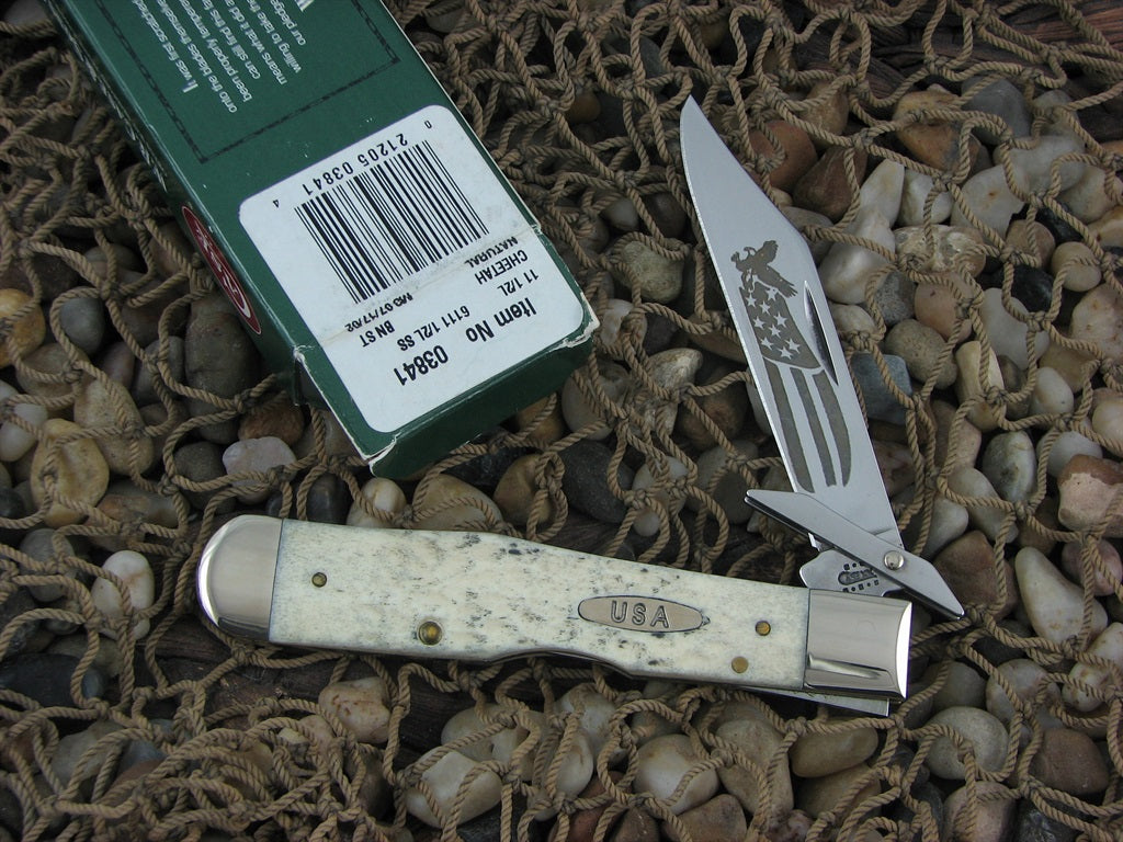 Case XX 2002 Natural Bone Cheetah with TruSharp steel 6111.5L 03841