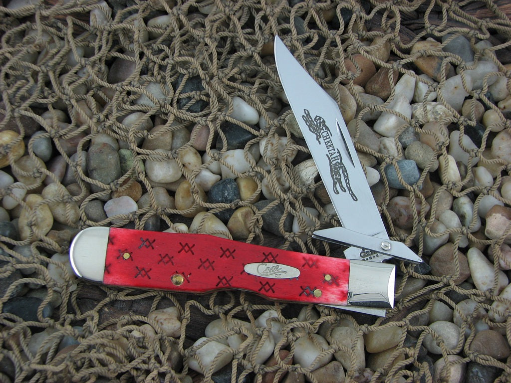 Case XX 2003 Dark Red Bone Cheetah with TruSharp steel 6111.5L 08190